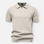 Slim Fit Breathable Lightweight Knit Polo for Men