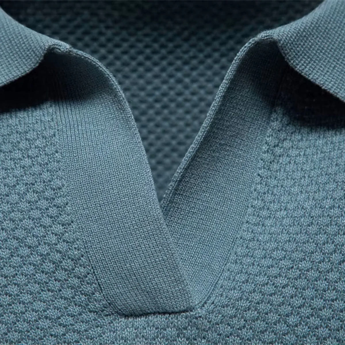 Slim Fit Breathable Lightweight Knit Polo for Men