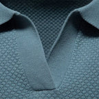 Slim Fit Breathable Lightweight Knit Polo for Men