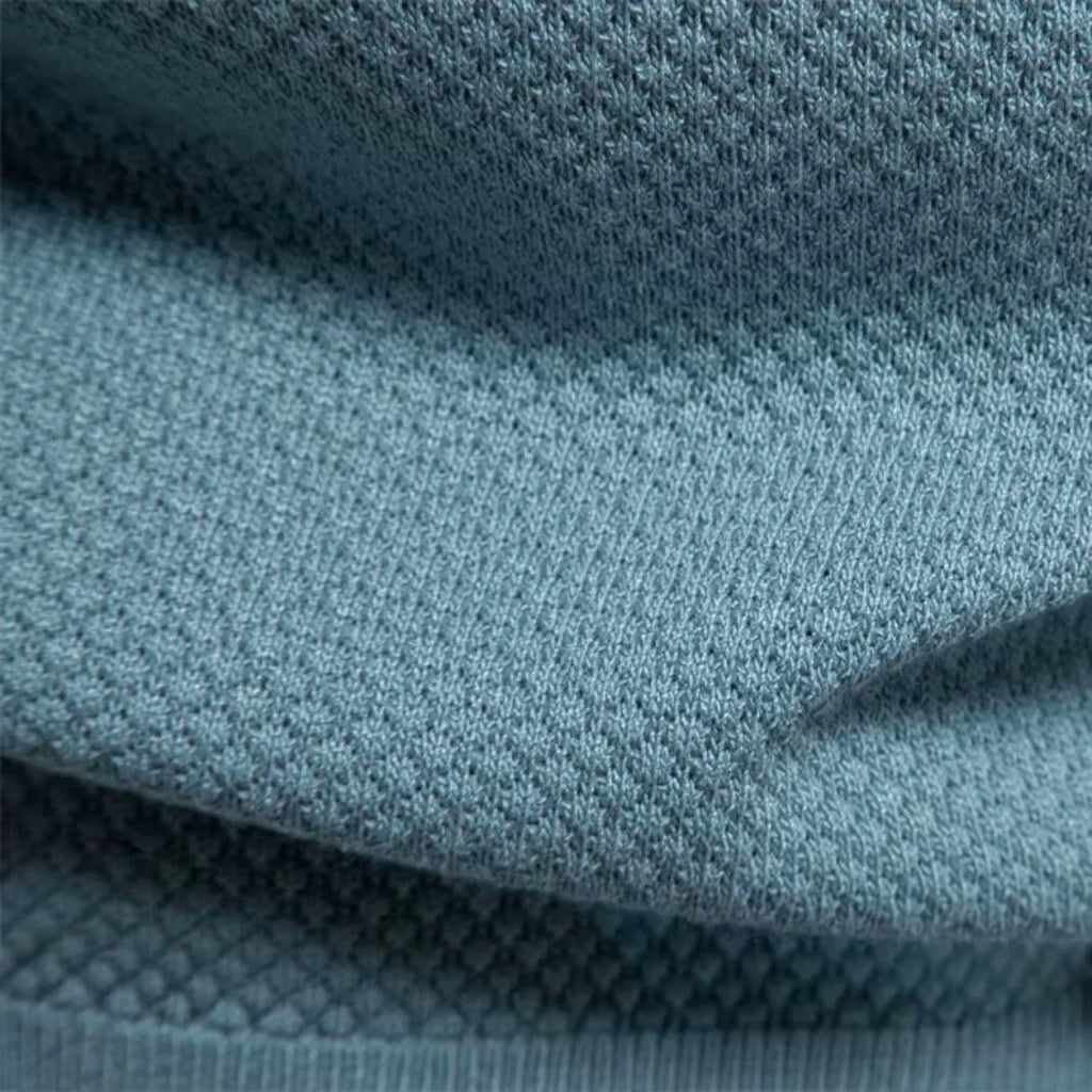 Slim Fit Breathable Lightweight Knit Polo for Men