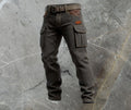 Slim Fit Cargo Trousers with Waffle Pattern for Men