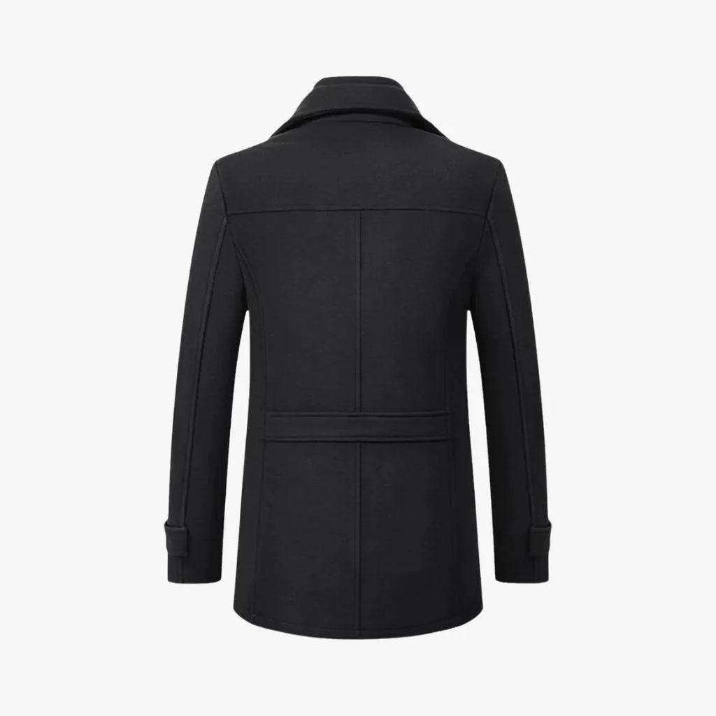 Slim Fit Long Layered-Collar Trench Coat for Men