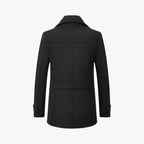 Slim Fit Long Layered-Collar Trench Coat for Men