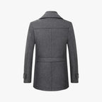 Slim Fit Long Layered-Collar Trench Coat for Men