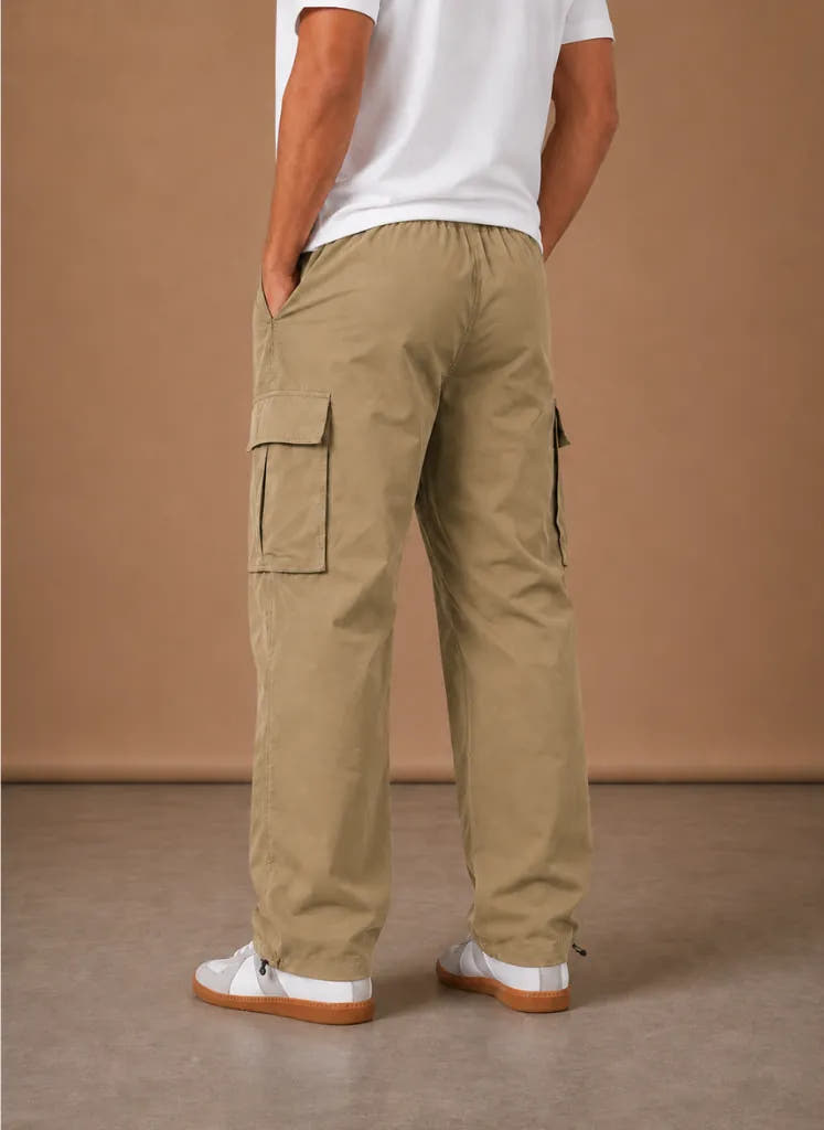 Straight-Leg Relaxed Utility Cargo Pants for Men