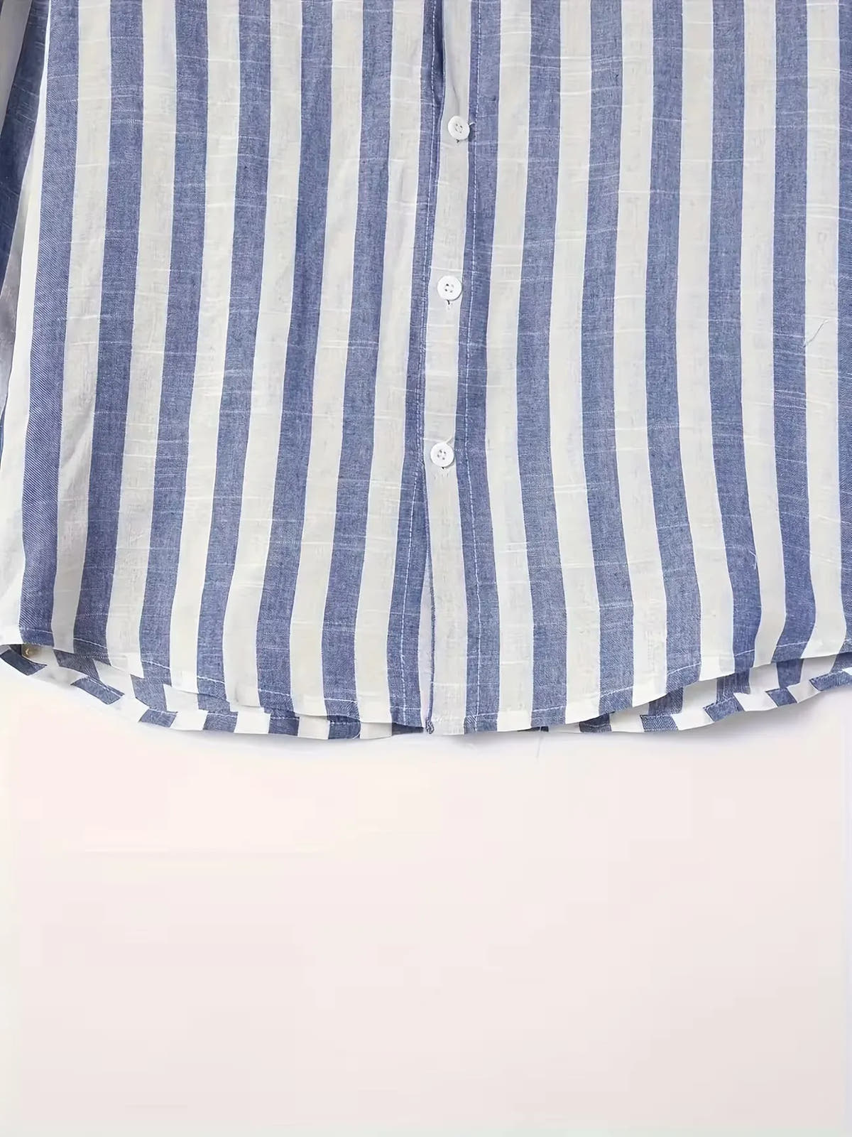 Striped Lightweight Long Sleeve Button-Up Shirt for Men