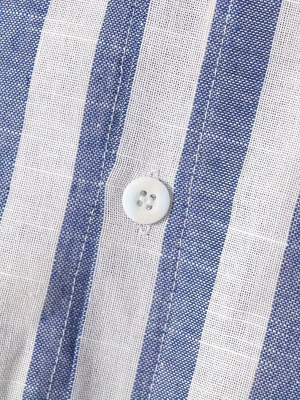 Striped Lightweight Long Sleeve Button-Up Shirt for Men