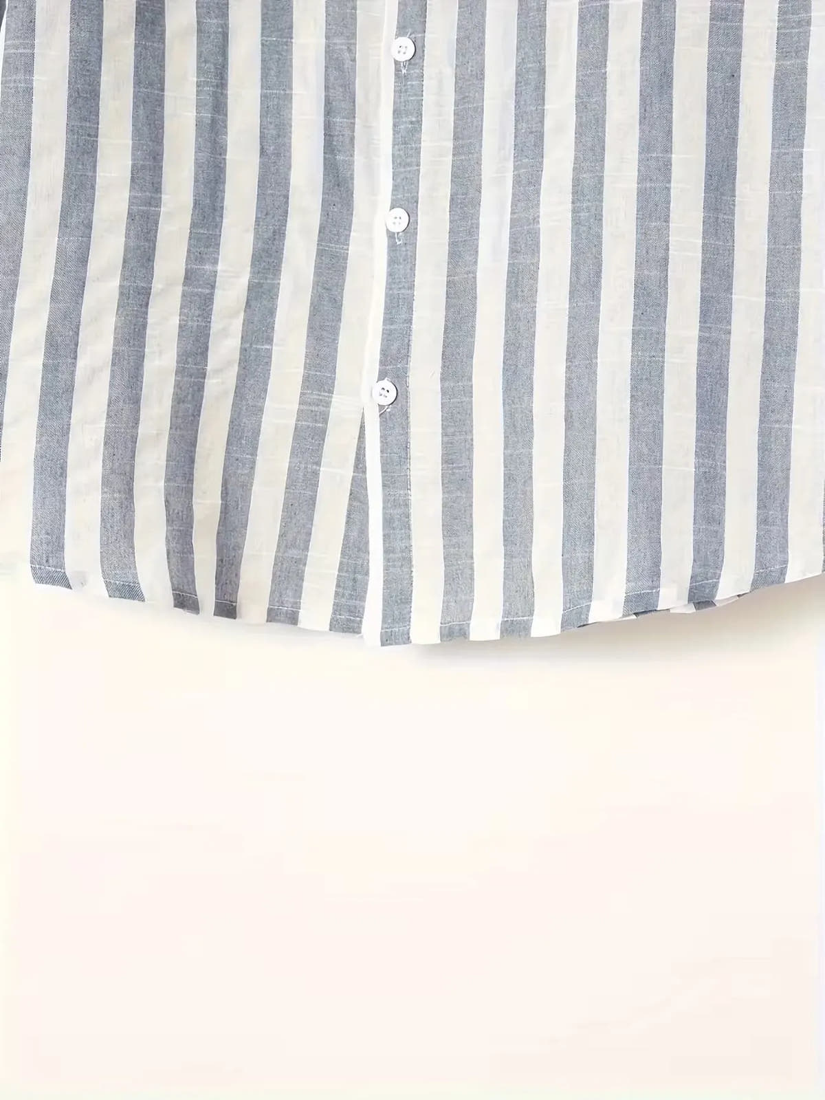 Striped Lightweight Long Sleeve Button-Up Shirt for Men