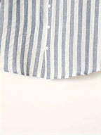 Striped Lightweight Long Sleeve Button-Up Shirt for Men