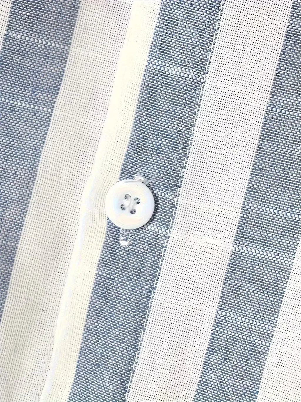 Striped Lightweight Long Sleeve Button-Up Shirt for Men
