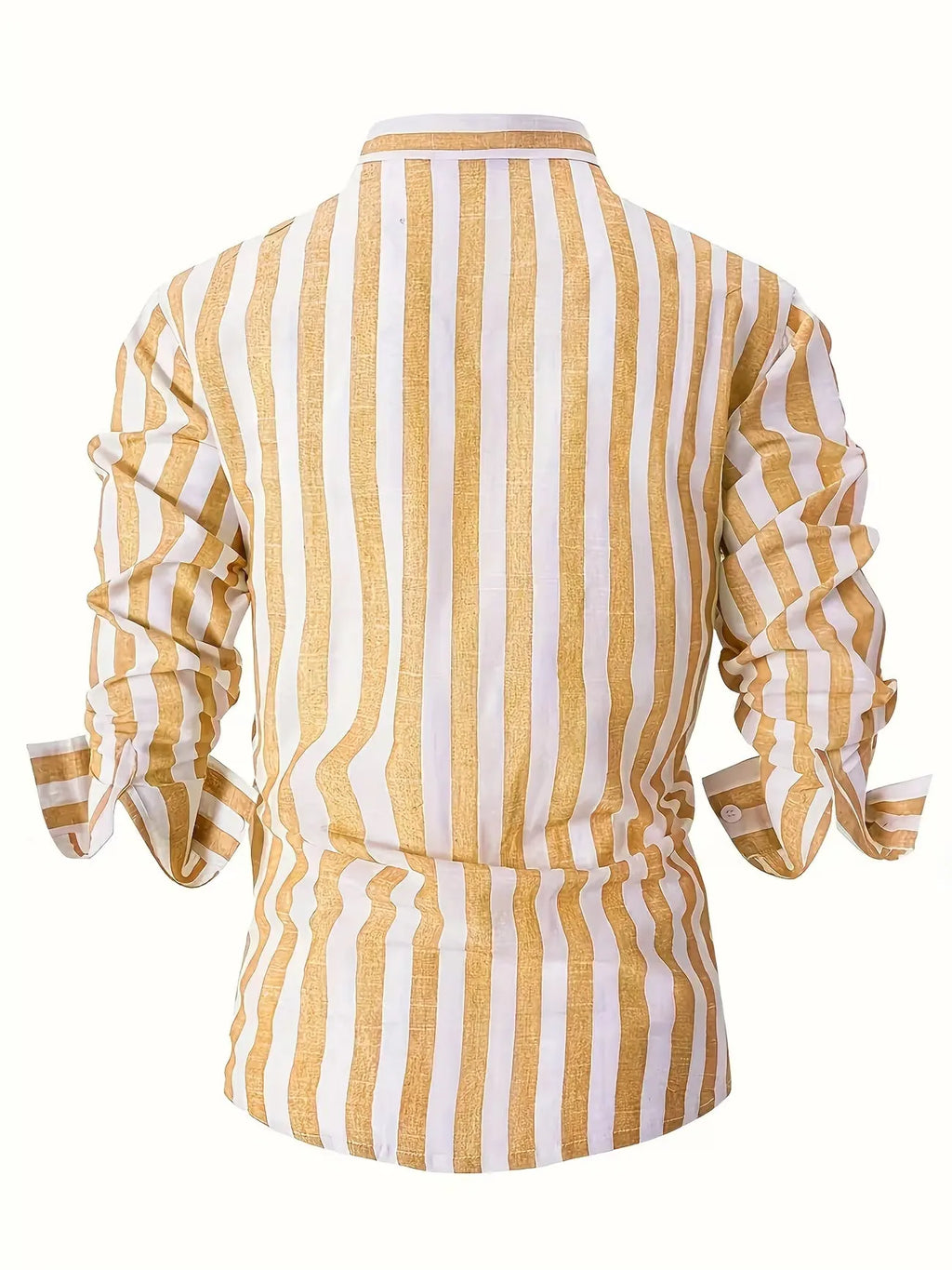 Striped Lightweight Long Sleeve Button-Up Shirt for Men