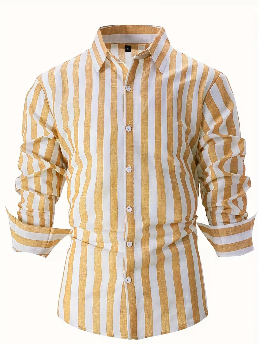 Striped Lightweight Long Sleeve Button-Up Shirt for Men