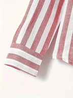 Striped Lightweight Long Sleeve Button-Up Shirt for Men