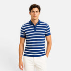 Striped Slim Fit Breathable Polo Shirt for Men