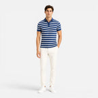 Striped Slim Fit Breathable Polo Shirt for Men