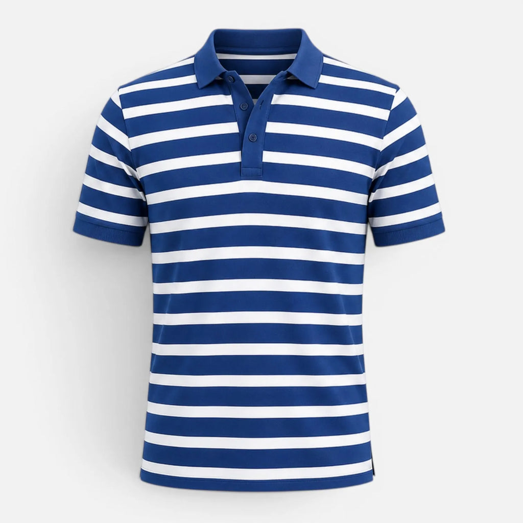 Striped Slim Fit Breathable Polo Shirt for Men