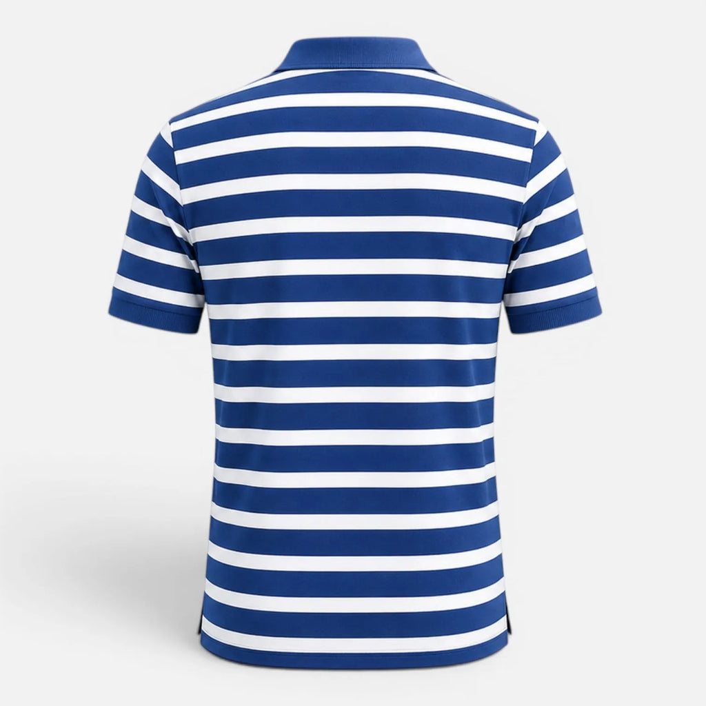 Striped Slim Fit Breathable Polo Shirt for Men