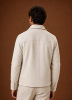 Tailored Button-Front Casual Shirt Jacket for Men