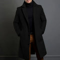 Tailored Lapel Single-Breasted Overcoat for Men