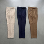 Tailored Trousers with Single Front Pleat for Men