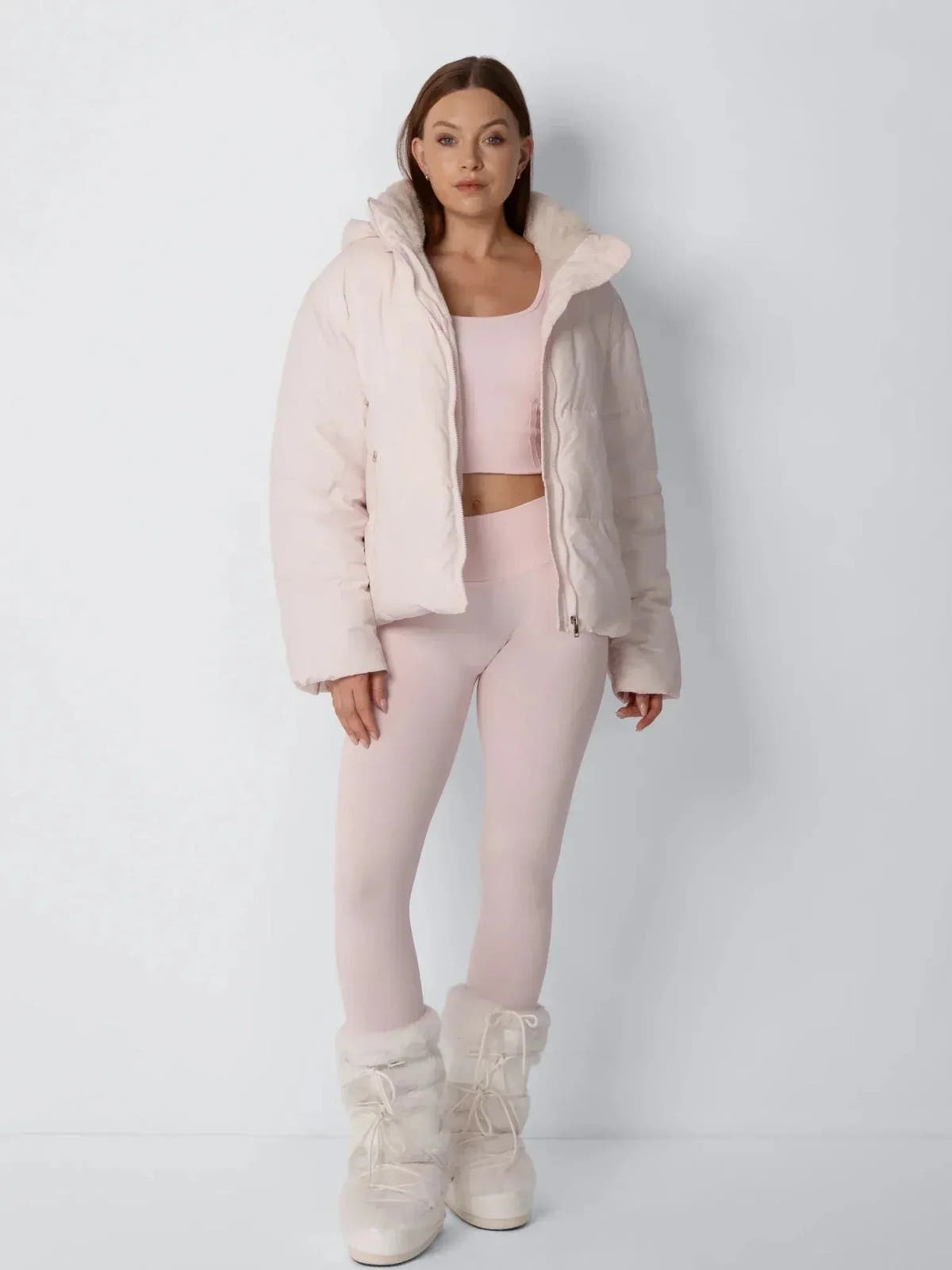 Talia | Women's Short Puffer Jacket with Faux Fur Lining