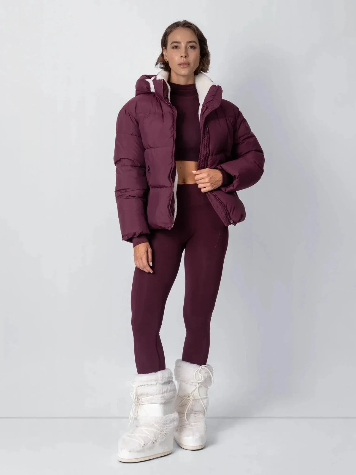 Talia | Women's Short Puffer Jacket with Faux Fur Lining