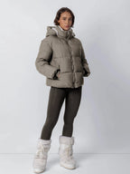 Talia | Women's Short Puffer Jacket with Faux Fur Lining