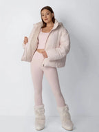 Talia | Women's Short Puffer Jacket with Faux Fur Lining