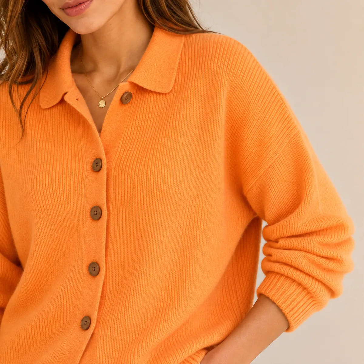 Vera | Women's Collared Button-Front Knit Cardigan