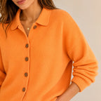 Vera | Women's Collared Button-Front Knit Cardigan