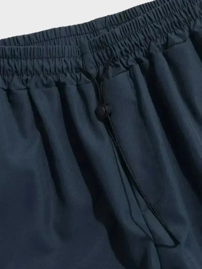 Wide-Leg Cargo Trousers with Toggle Cuffs for Men