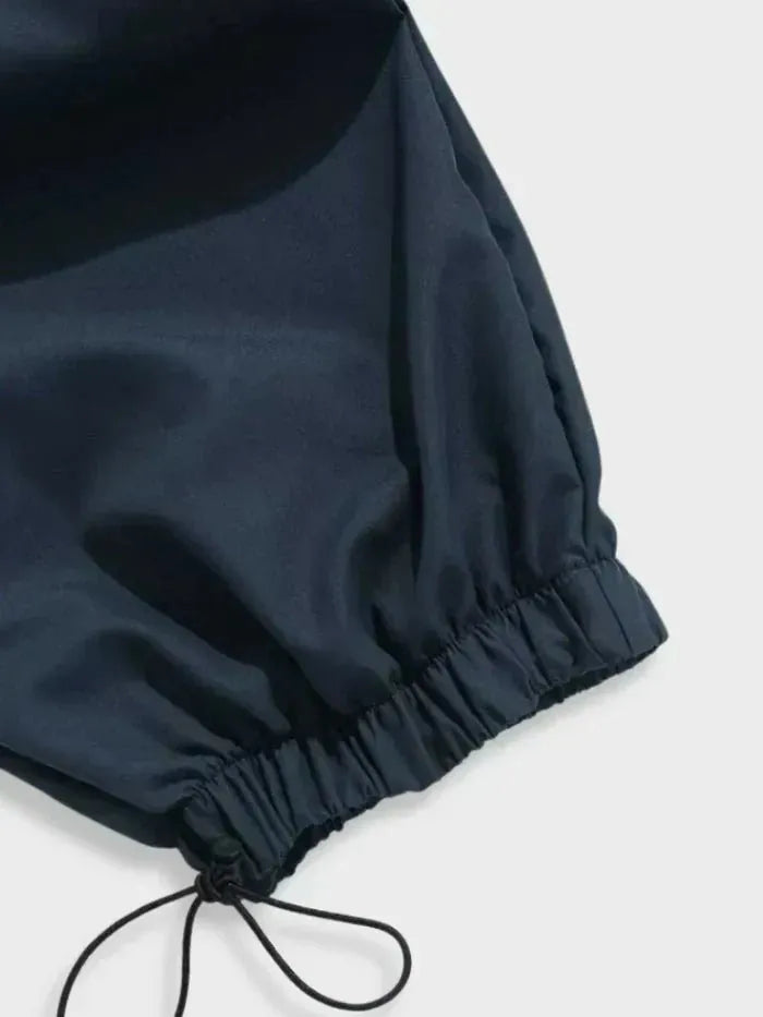 Wide-Leg Cargo Trousers with Toggle Cuffs for Men
