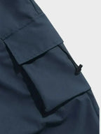 Wide-Leg Cargo Trousers with Toggle Cuffs for Men