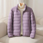 Yvonne | Women's Lightweight Quilted Puffer Coat, Stand Collar