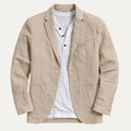 Blazer with Classic Collar and Button Cuffs for Men