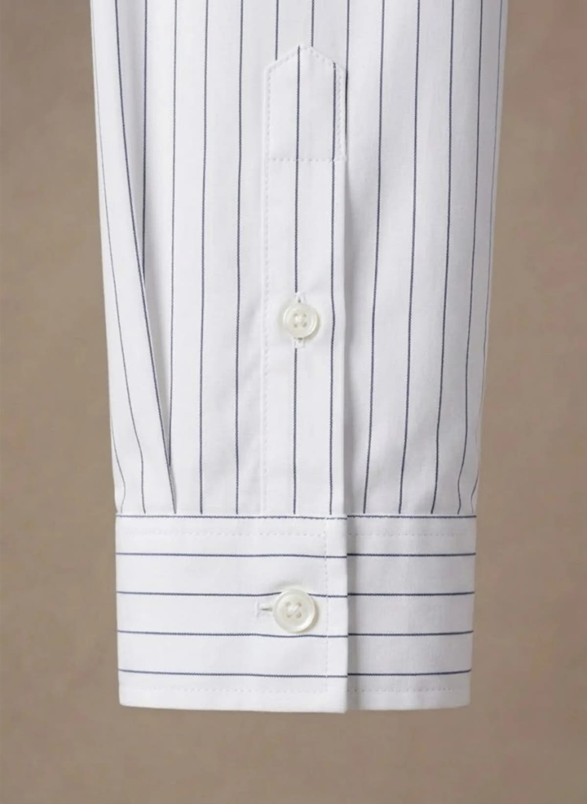 Breathable Cotton Striped Button-Up Shirt for Men