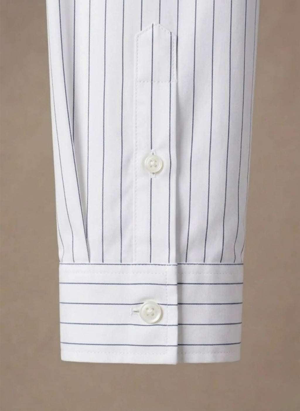 Breathable Cotton Striped Button-Up Shirt for Men