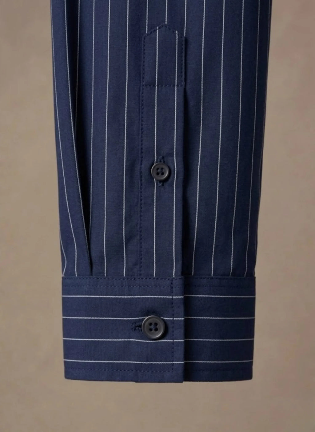 Breathable Cotton Striped Button-Up Shirt for Men