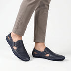 Breathable Perforated Moccasin Loafers for Men
