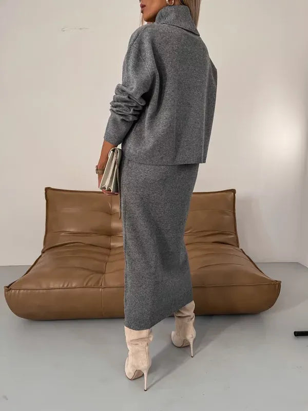 Celia | Women's Relaxed Fluid Jersey Knit Midi Dress
