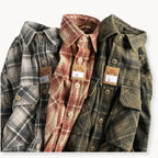 Checked Flannel Shirt with Chest Pockets for Men