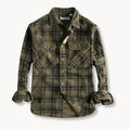 Checked Flannel Shirt with Chest Pockets for Men