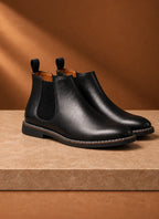 Chelsea Ankle Boots with Elastic Side Panels for Men