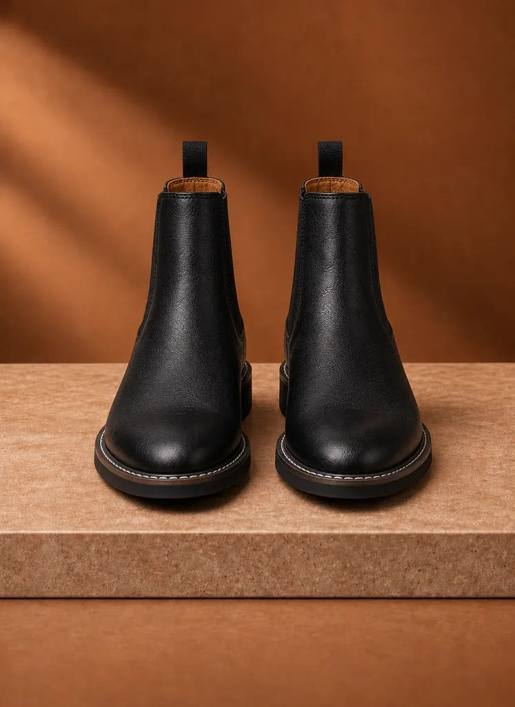 Chelsea Ankle Boots with Elastic Side Panels for Men