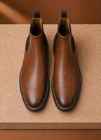 Chelsea Ankle Boots with Elastic Side Panels for Men