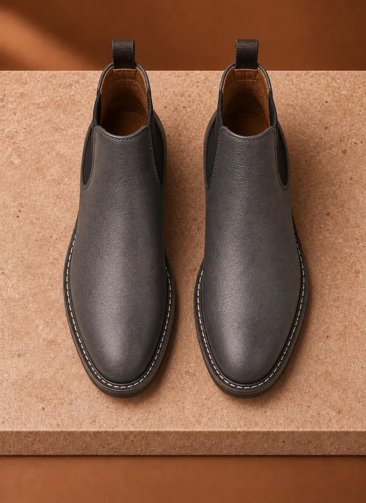 Chelsea Ankle Boots with Elastic Side Panels for Men