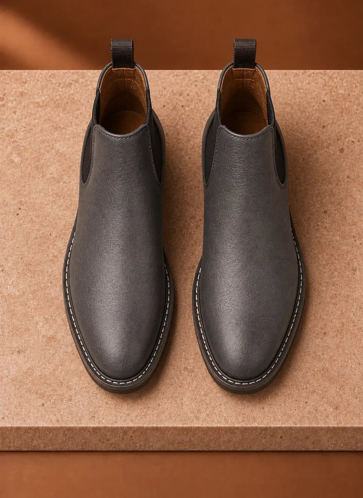 Chelsea Ankle Boots with Elastic Side Panels for Men