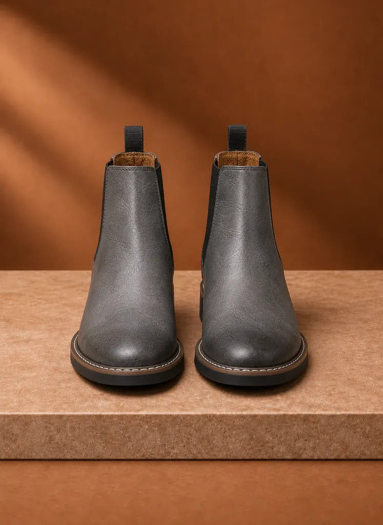 Chelsea Ankle Boots with Elastic Side Panels for Men