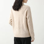 Christine | Women's Cable Knit Fitted Turtleneck Sweater