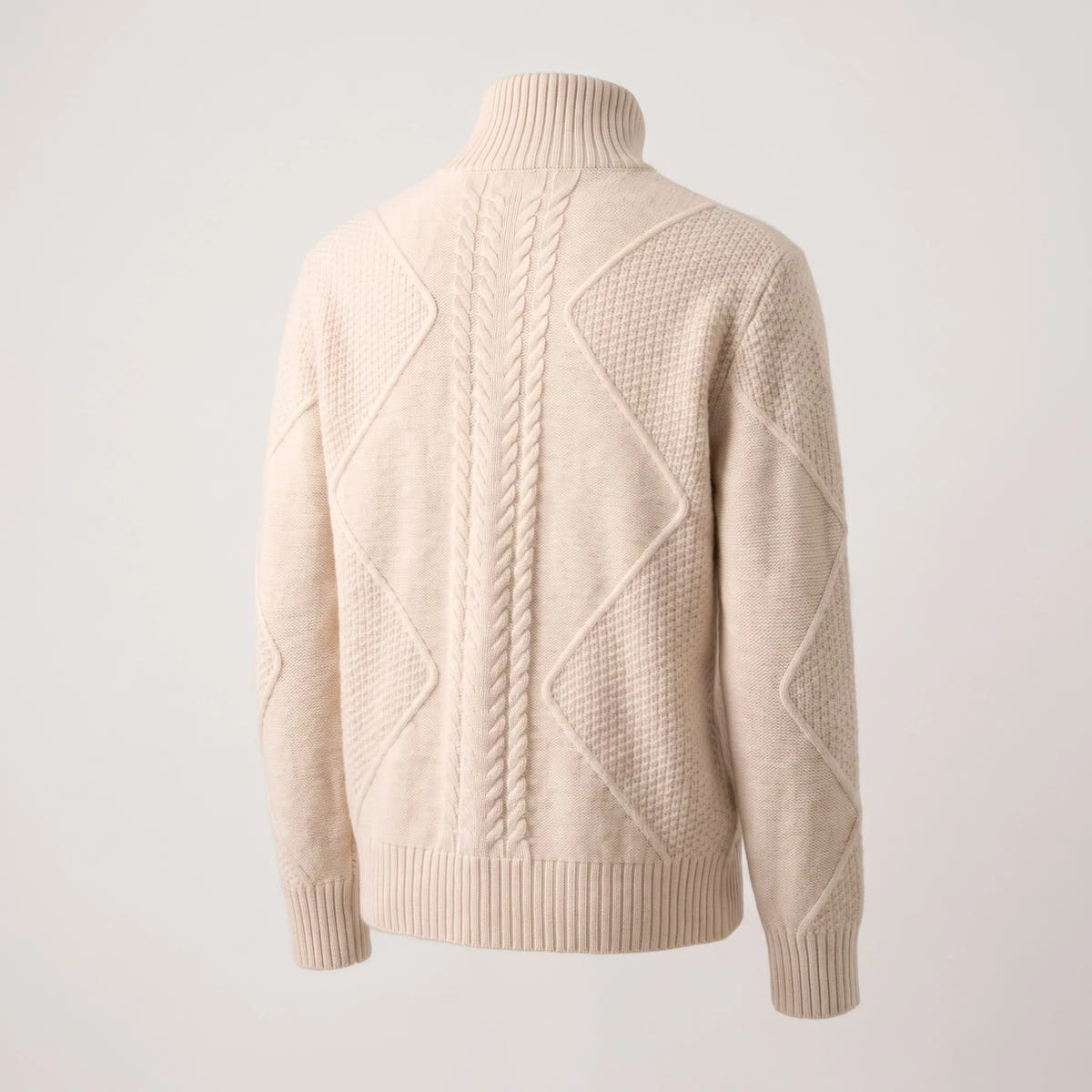 Christine | Women's Cable Knit Fitted Turtleneck Sweater